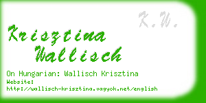 krisztina wallisch business card